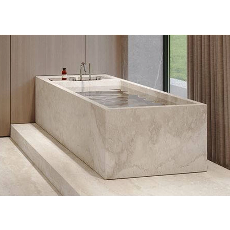 Banho Natural Stone Banheira Custom tubs flooring Oval Round Solid Marble Adult Walk em mármore Banheira