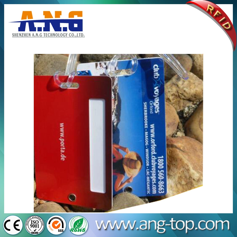 Double PVC Card with Transparent Rope for Luggage Tag