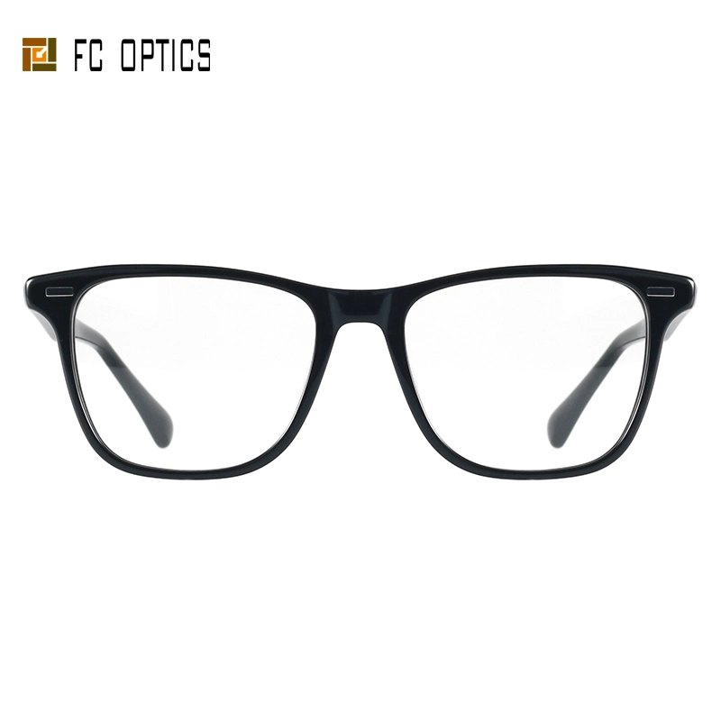 New Design Myopia Spectacle Acetate Rectangle Unisex Rts Prescription Eyeglass Frame