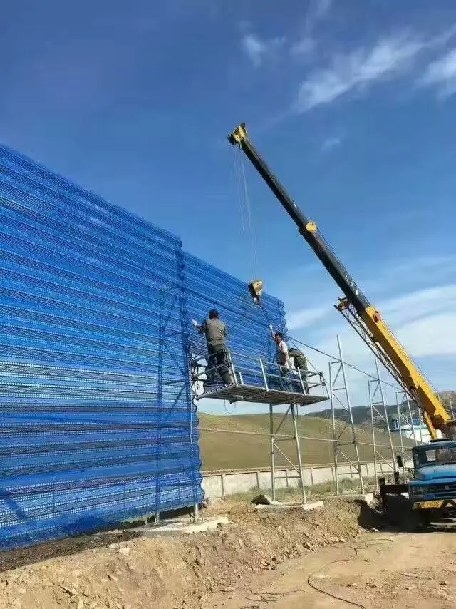 Single Peak Windbreak Net Fencing/Perforated Wind Fence Made From Galvanised Steel Panel Wind Dust Net