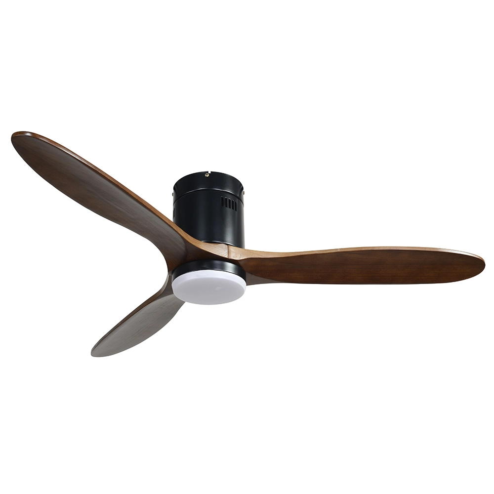 Luxury Modern AC DC 48 Inch 56 Inch Antique Wooden Decorative Ceiling Fan Industrial LED Warehouse Outdoor Ceiling Fans with Light and Remote Control for Home