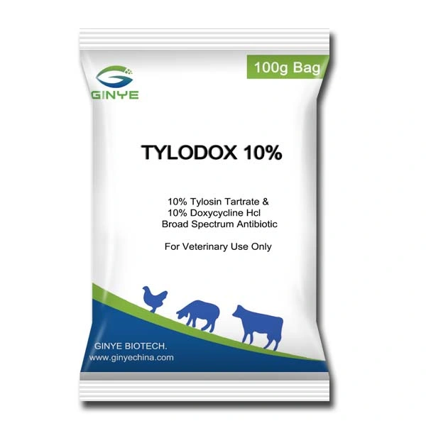 Veterinary Medicine Tylosin 10% and Doxycycline 10% Soluble Powder for Cattle Use