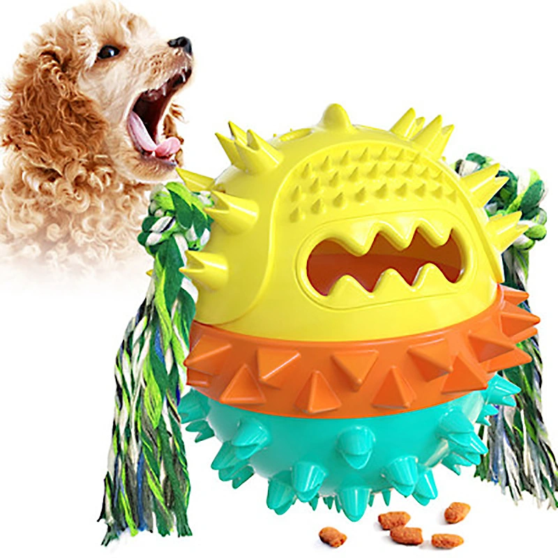 Dog Toys Floating on Water Pet Toothbrush with Noise Chew Grinding Teeth Leakage Ball Sound Dog Toy