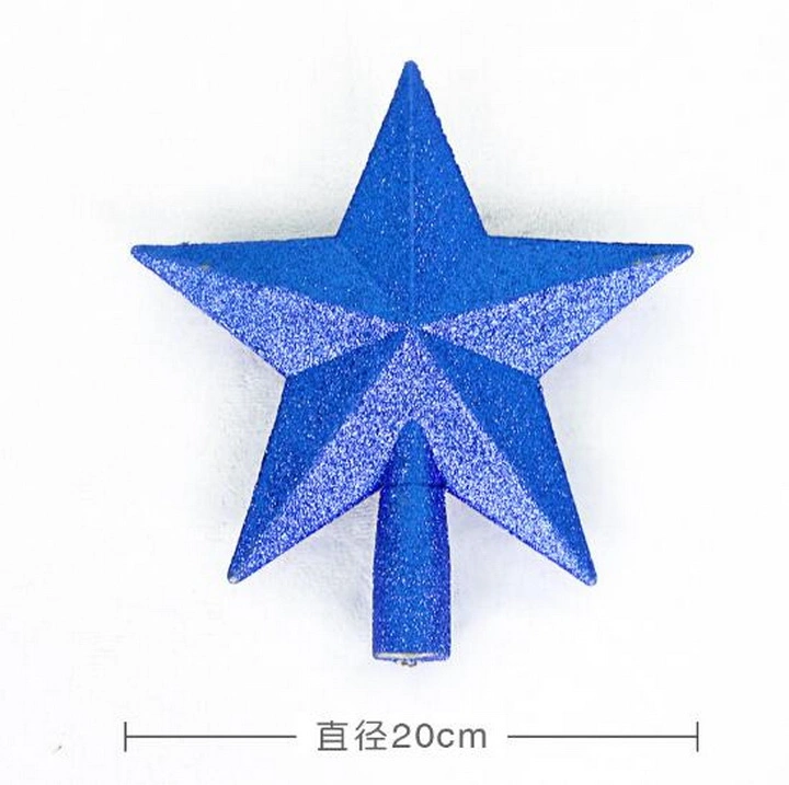 Plastic Powder Christmas Tree Decoration Pendant Accessories Top Star