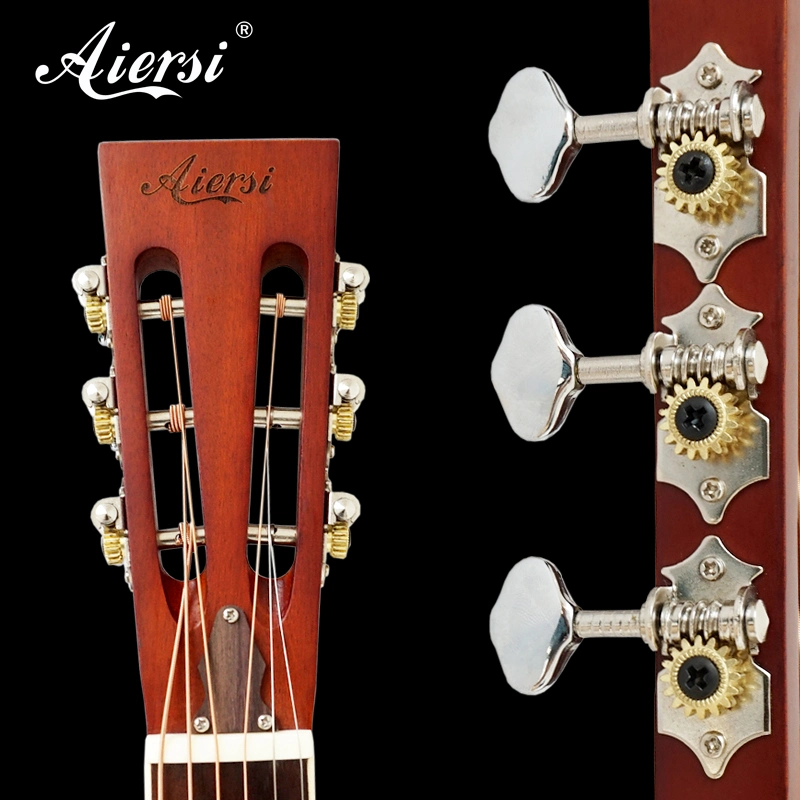 Aiersi Brand Brass Body Vintage Finish Tricone Resonator Acoustic Guitar Instruments