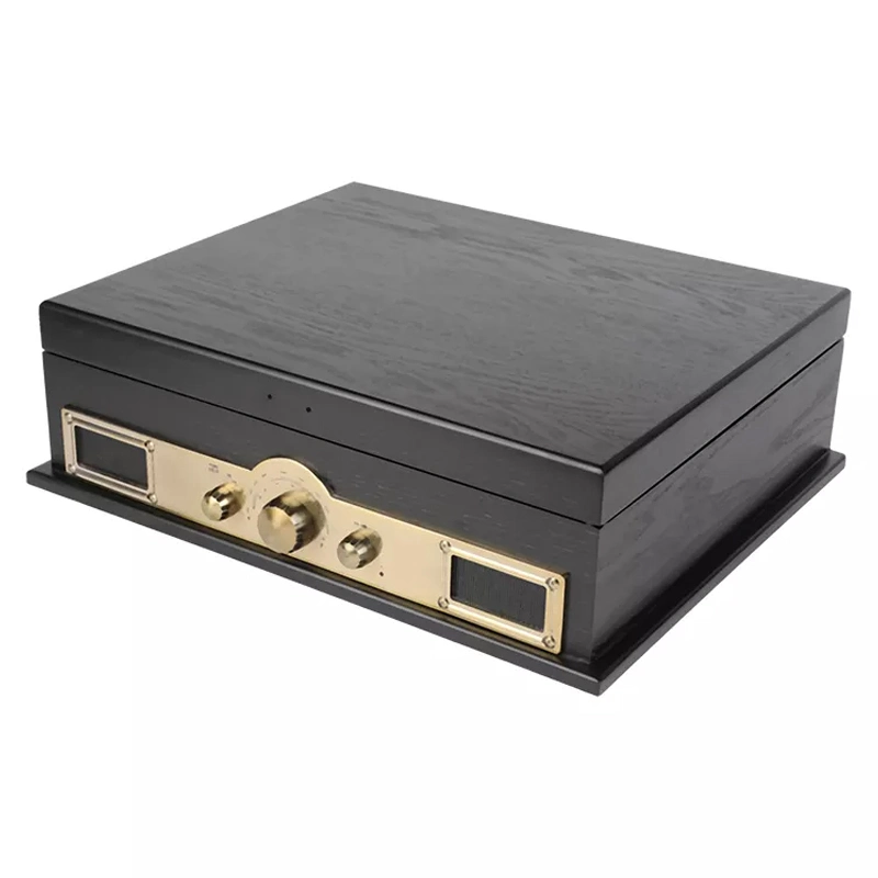 Home Audio Cassette Equipment Portable Radio Wooden Turntable