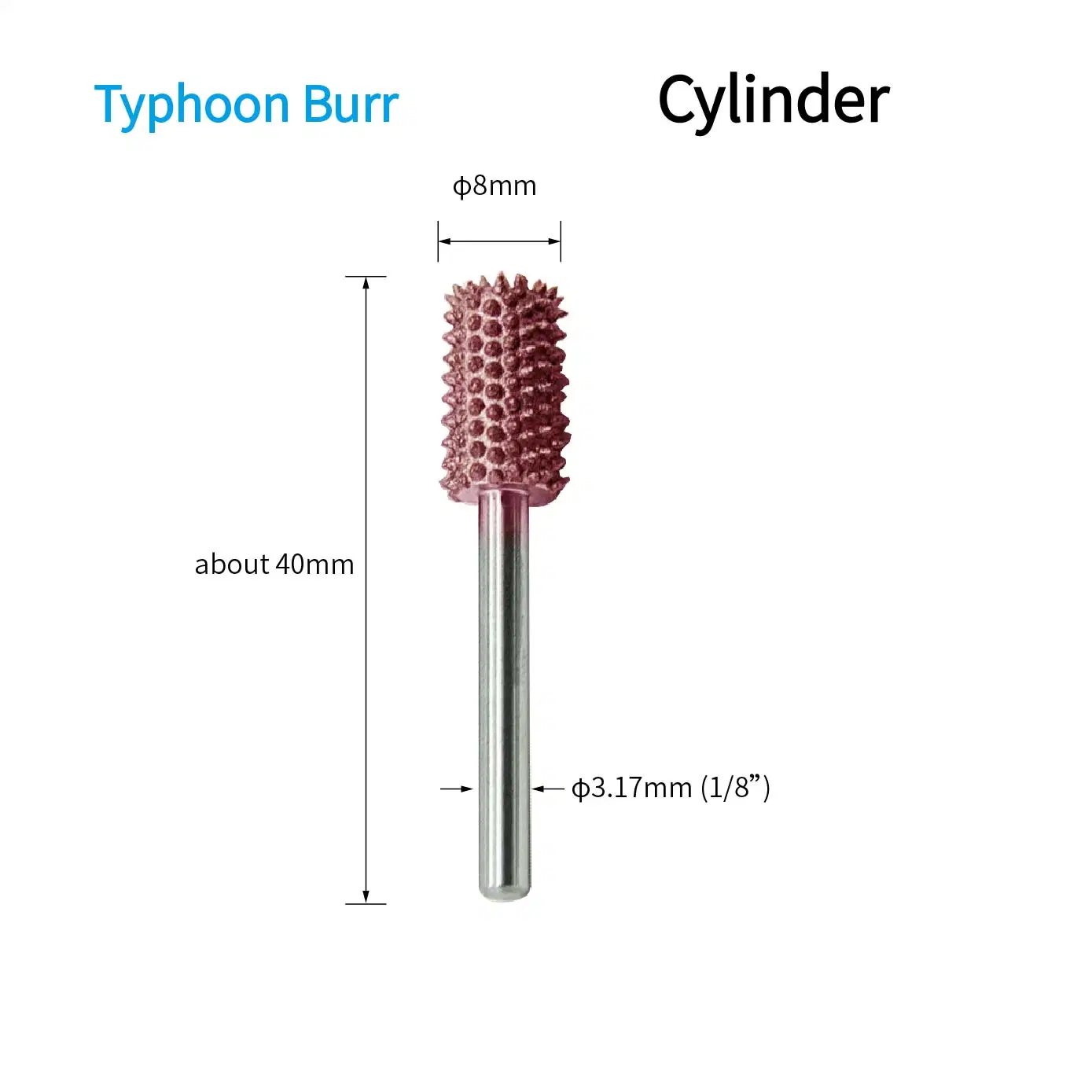 Borracha para esculpir madeira lixar carboneto de tungsténio gravilha Typhoon Burr