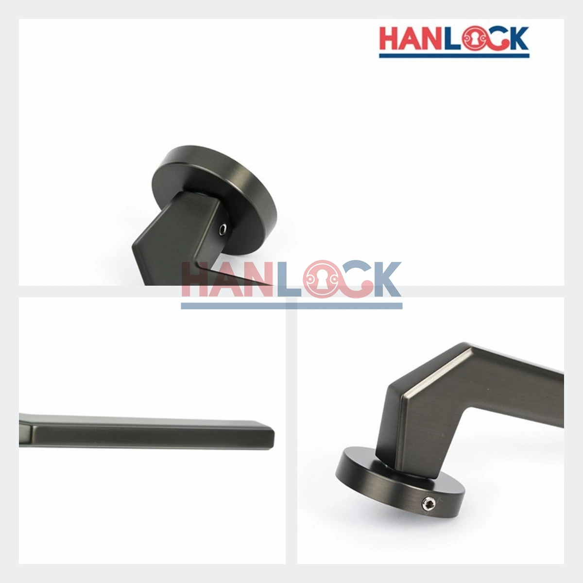 China Hardware Glass Door Handle Polished Zinc Alloy Finish House Lock Metal Door Handle