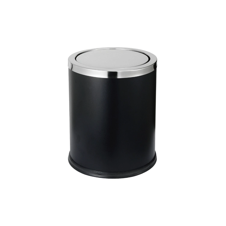 Round Powder Coat Finishes Stainless Steel Dustbin