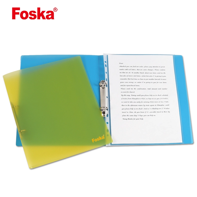 Foska A4 Plastic Ring Binder Lever Arch File
