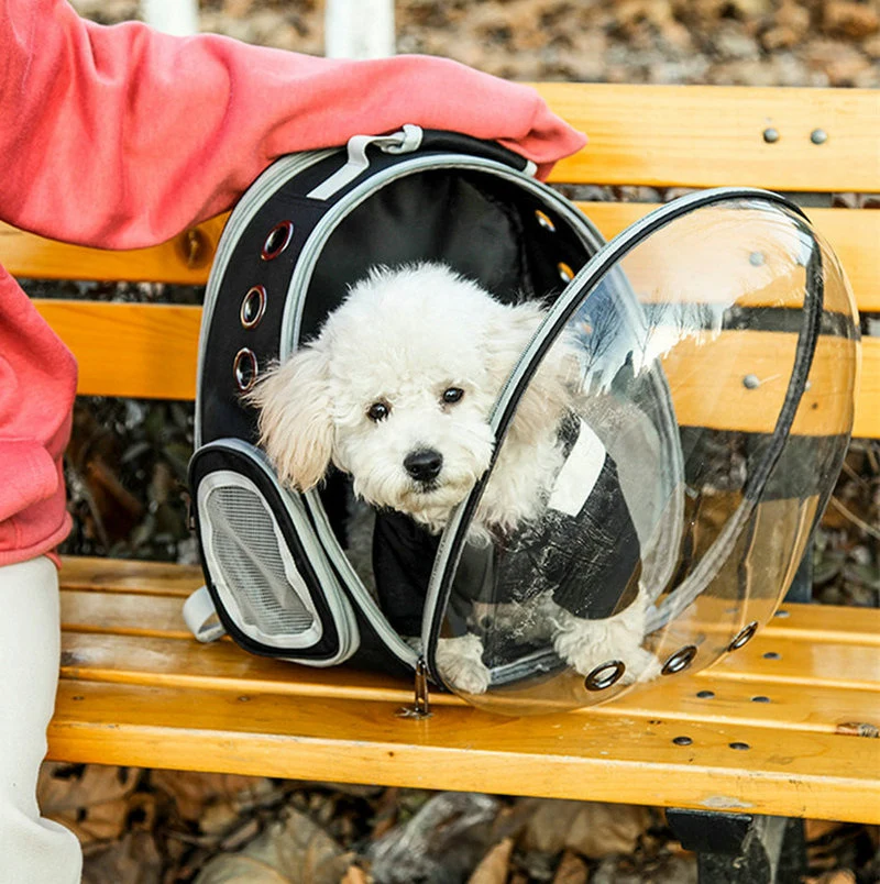 Mochila transportadora de gatos con cápsula espacial expandible para viajes al aire libre Wbb18618.