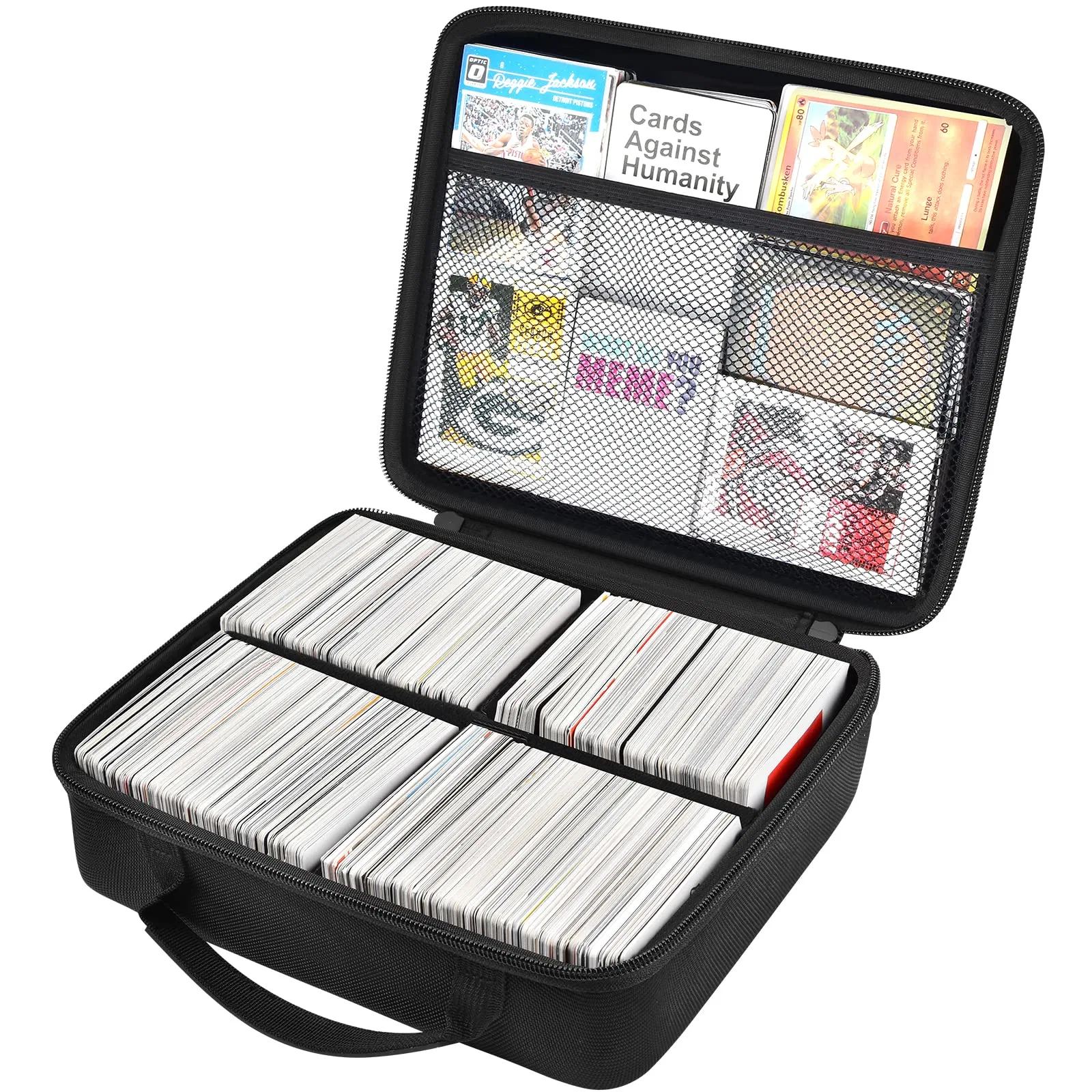 1600+ Large Card Game Case Trading Card Storage Holder Box for Pm Cards Packs & All Expansions Football Cards Carrying Case