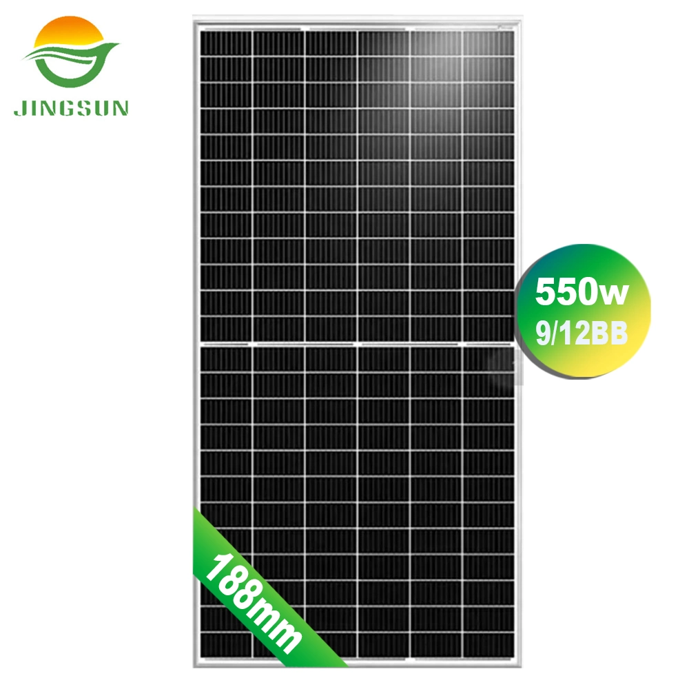 Haute puissance 525W 550W 570W Module de panneau solaire PV monoénergétique pour système d'énergie solaire domestique.