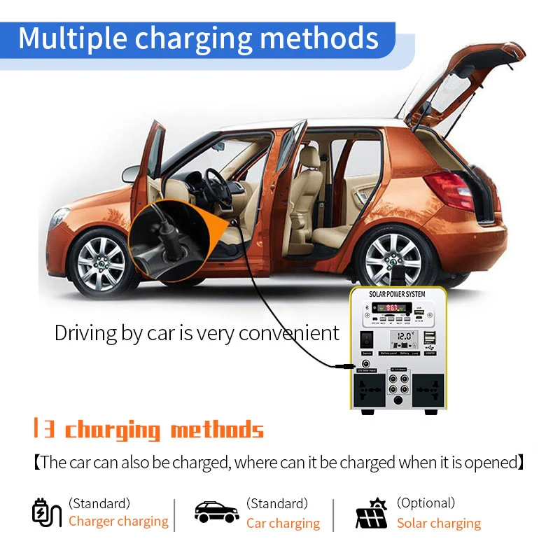 Portable Solar Power Generator with The Lithium-Ion Battery 300W 400W 500W 1000W Portable Power Station