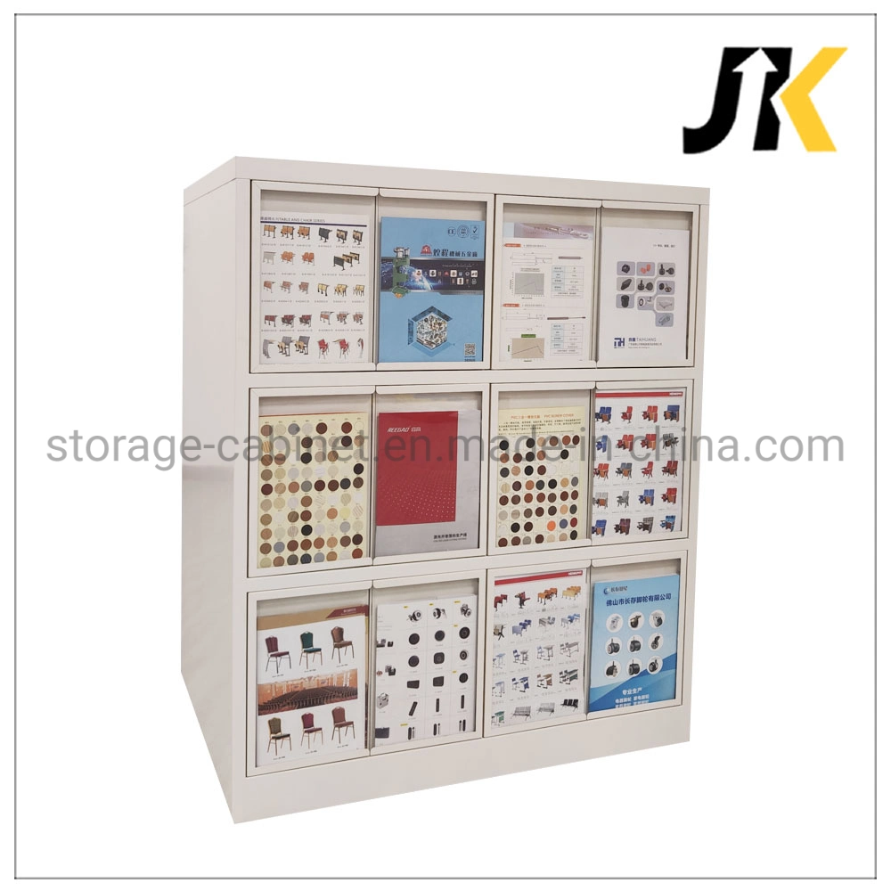 Filing Display Book Cabinet Metal Shelf Glass Door Steel Office Bookcase