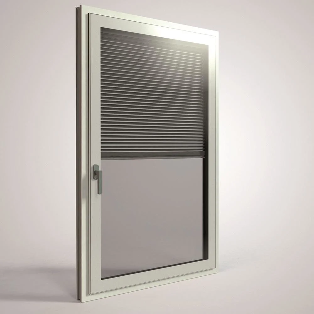 Aluminum Window with Automatic Manual Louver