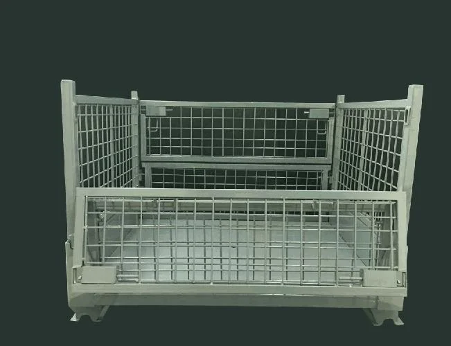 Metal Wire Mesh Cages Heavy Duty Foldable Pallet Container