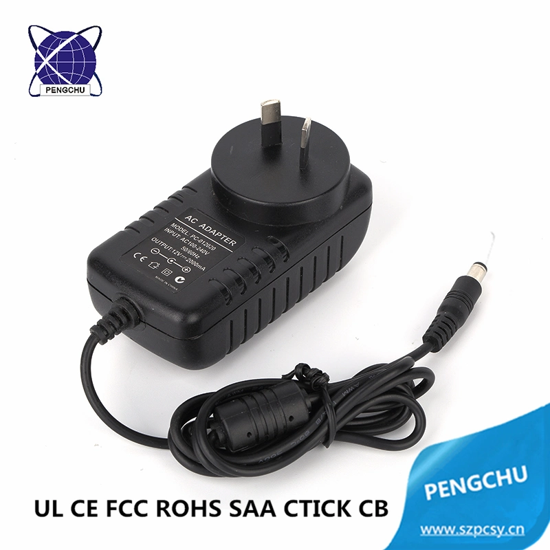 EU US AU UK Plug 5V 6V 9V 12V 15V 18V 24V 36V 0.5A 500Ma 1000Ma 1A 1.5A 2A 2.5A 3Amp Wall Mount Charger/AC DC Power Adapter with UL ETL CE FCC RoHS SAA C-tick