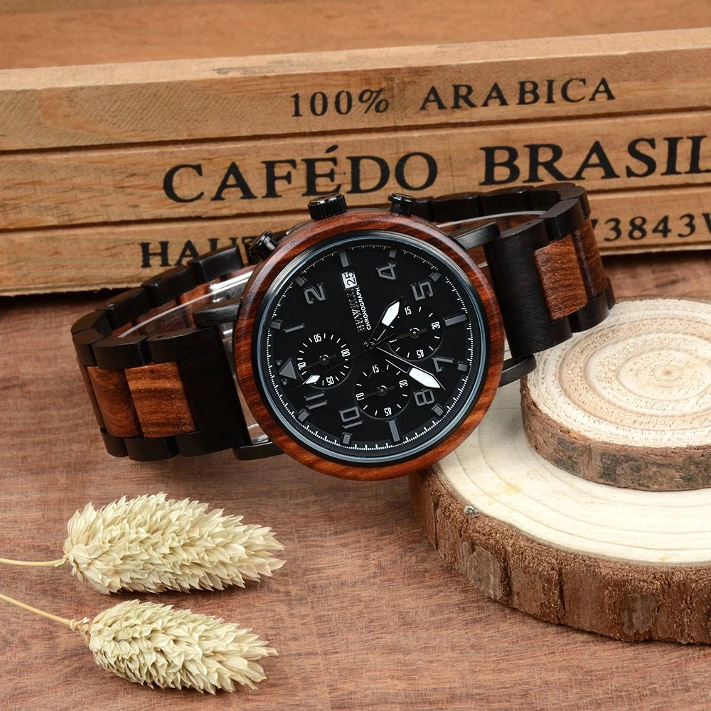 Japan Movement Quartz Watches High quality/High cost performance  Wooden Wristwatches 3ATM Watch Mens