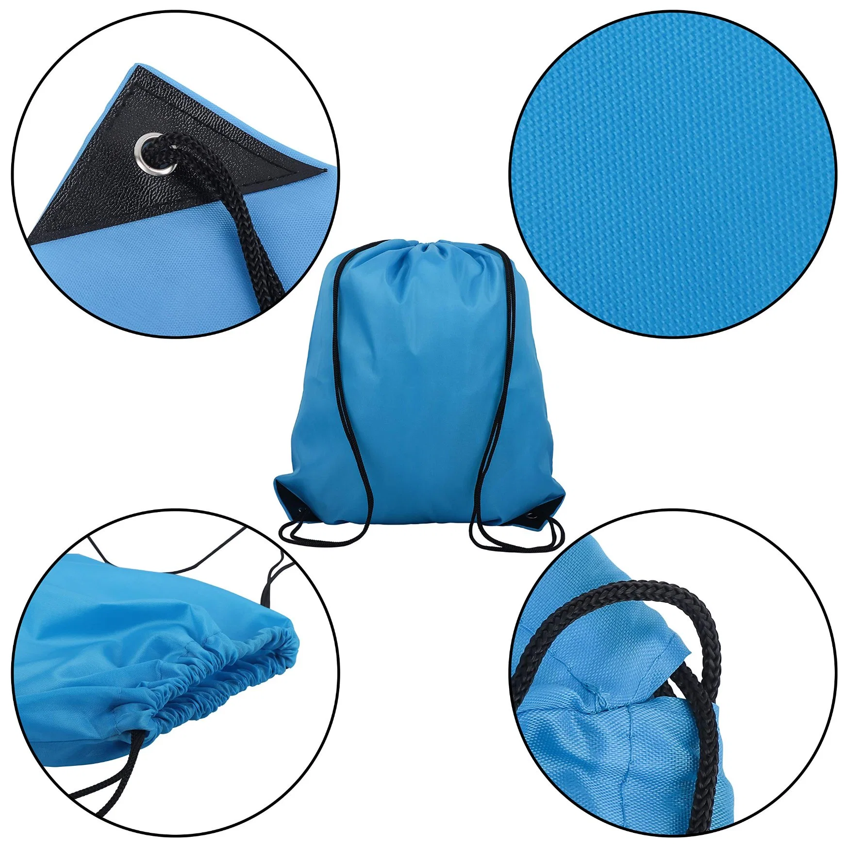 Drawstring Backpack Bags Sack Pack Cinch Tote Sport Storage Polyester Bag for Gym Traveling