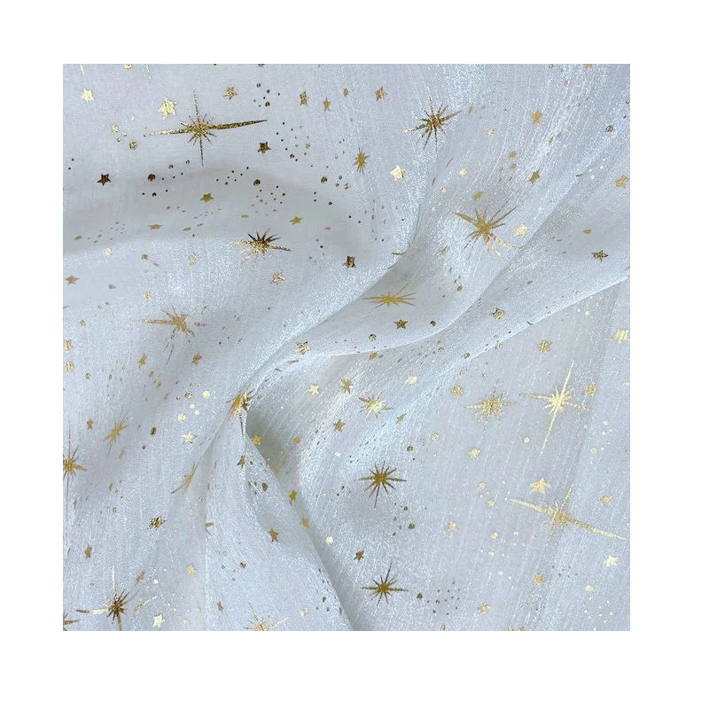 2022 Polyester Organza Chiffon Fabric Foil Crepe Fabric Dress