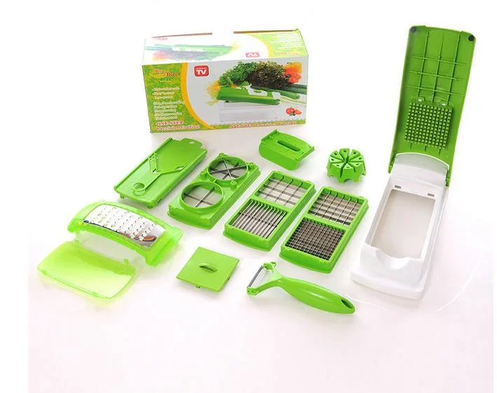 13PCS Súper Plus máquina de cortar vegetal de frutas Peeler Slicer Cortador Chopper Más agradable Rallador Conjunto No. G-F13