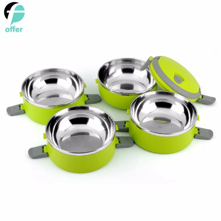 Round Stackable Stainless Steel Thermal Lunch Box