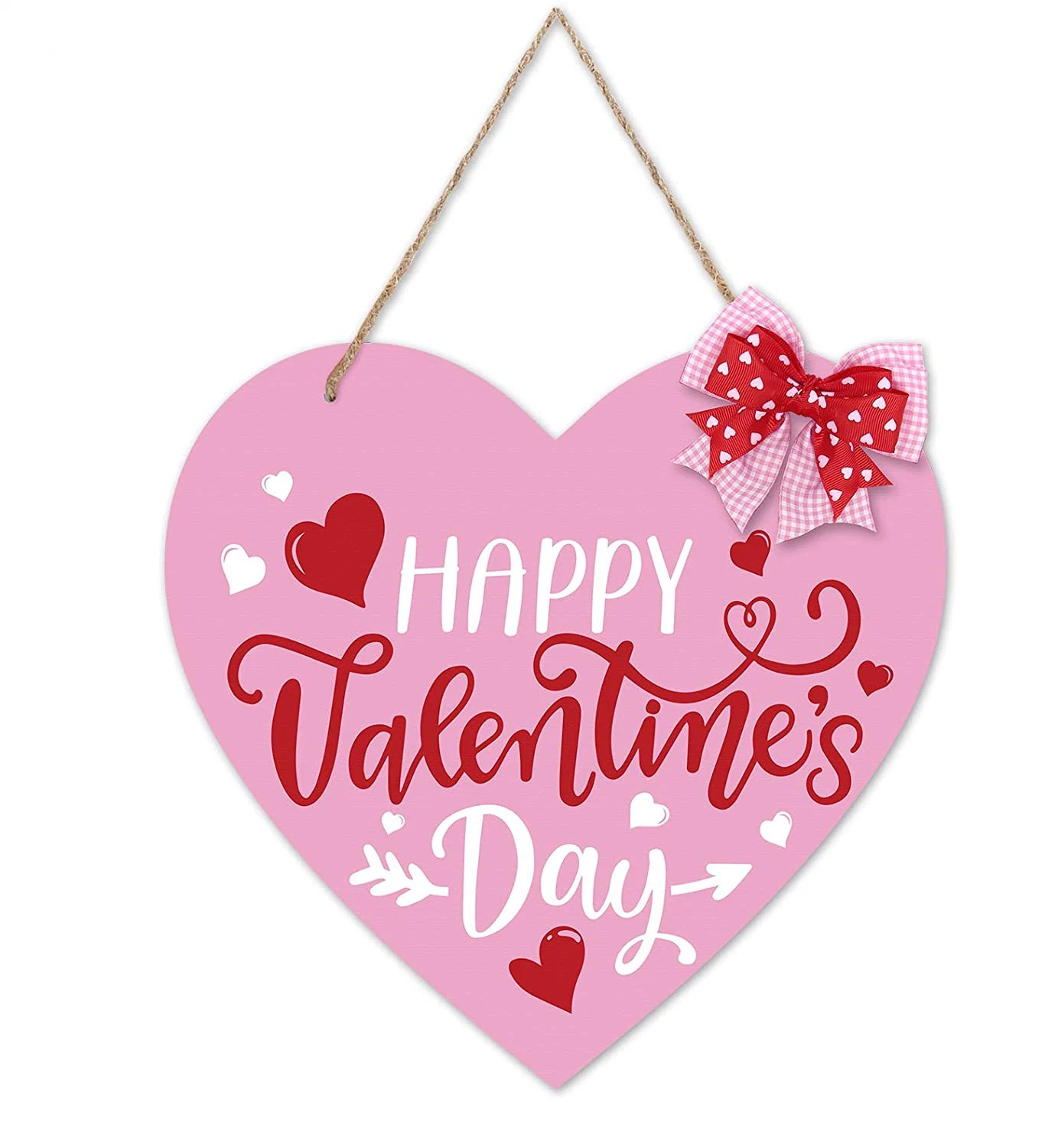 Feliz Día de San Valentín Romance cartel de madera decoración colgante