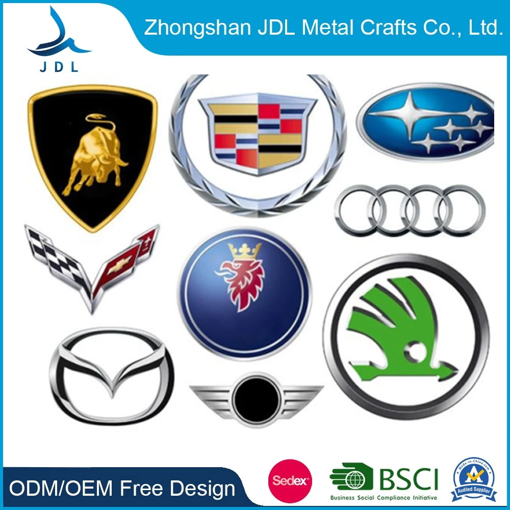 La Chine Métal 3D personnalisé de gros logo brodé or Patch PVC en caoutchouc de l'Armée militaire insigne Dodge KIA plastique ABS chromé BMW auto voiture emblèmes de broderie de vêtements