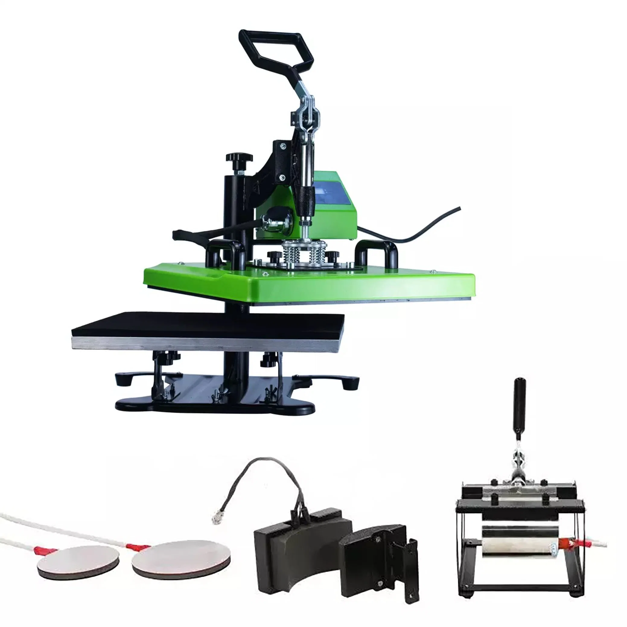 29*38cm 11"*15" Inches Wholesale/Supplier Cheap Price Multi-Functional 5 in 1 Combo Rotary Heat Press Transfer Printing Machine for T-Shirt Mug Plate & Cap