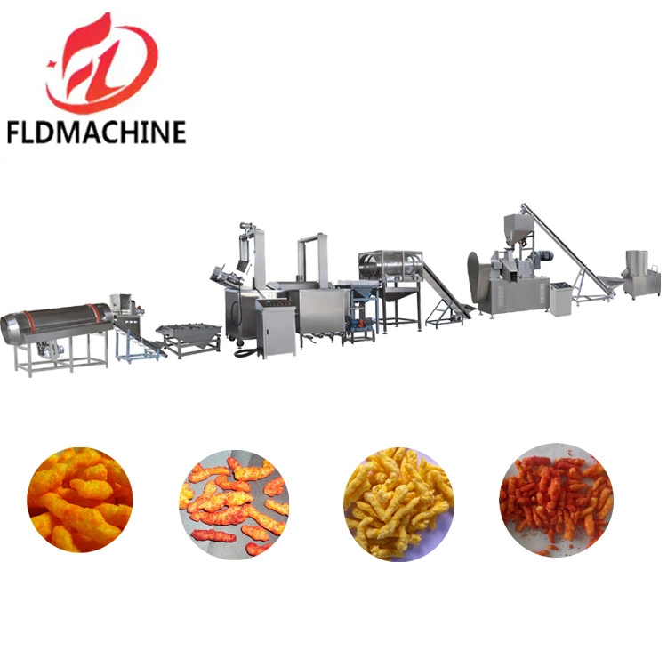 Equipamento de processamento de flocos de milho para cereais matinais, planta de produção de chips de milho recheados com núcleo inflado, extrusora de alimentos para bebês e lanches, máquina de fazer migalhas de pão.