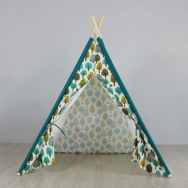 Customized Hot Selling Furniture for Children's Indoor Canvas Tents with Wooden Poles