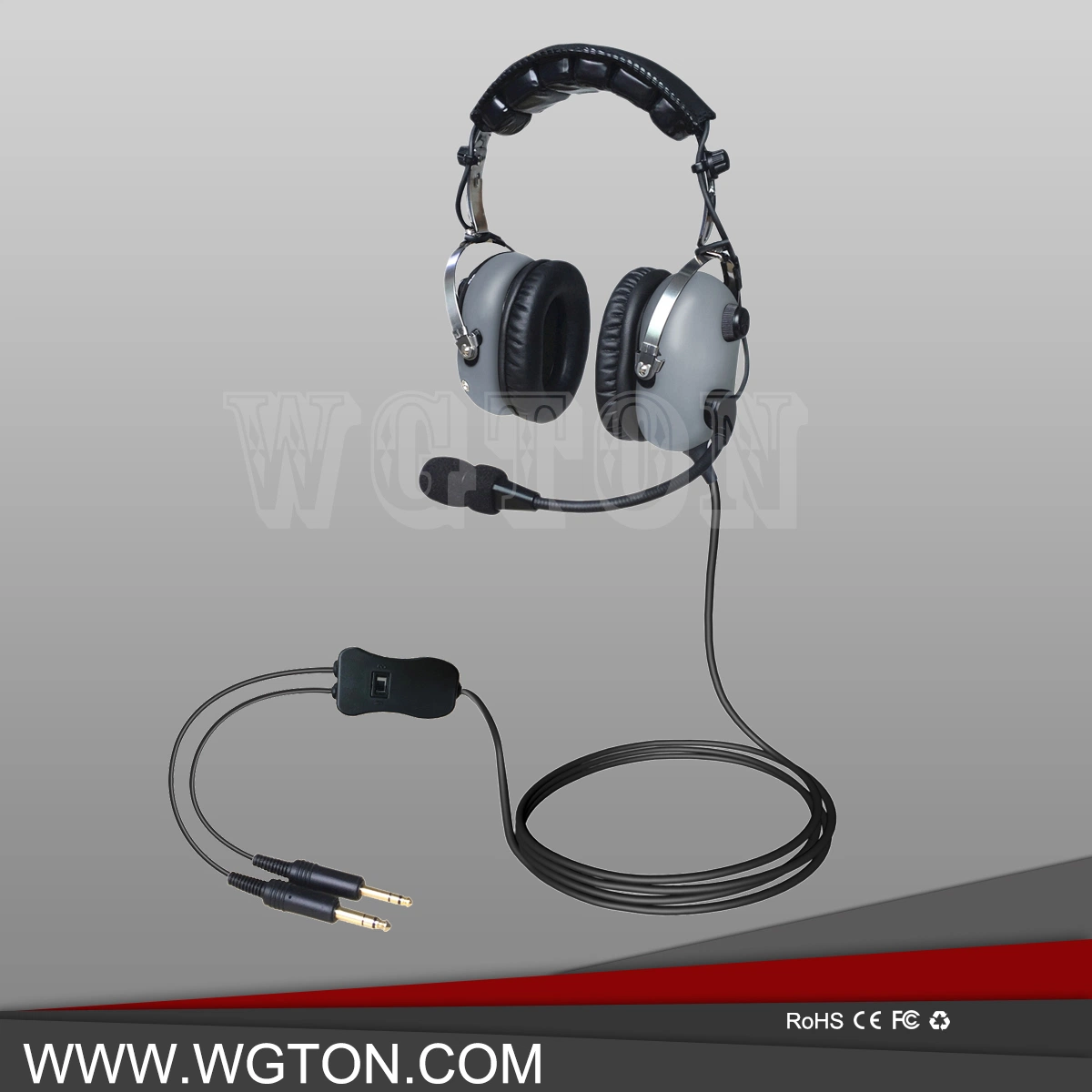 Pnr 2 Pin Twin Plug Headband Style and Wired Communication Aviation Headset Pilot Headset