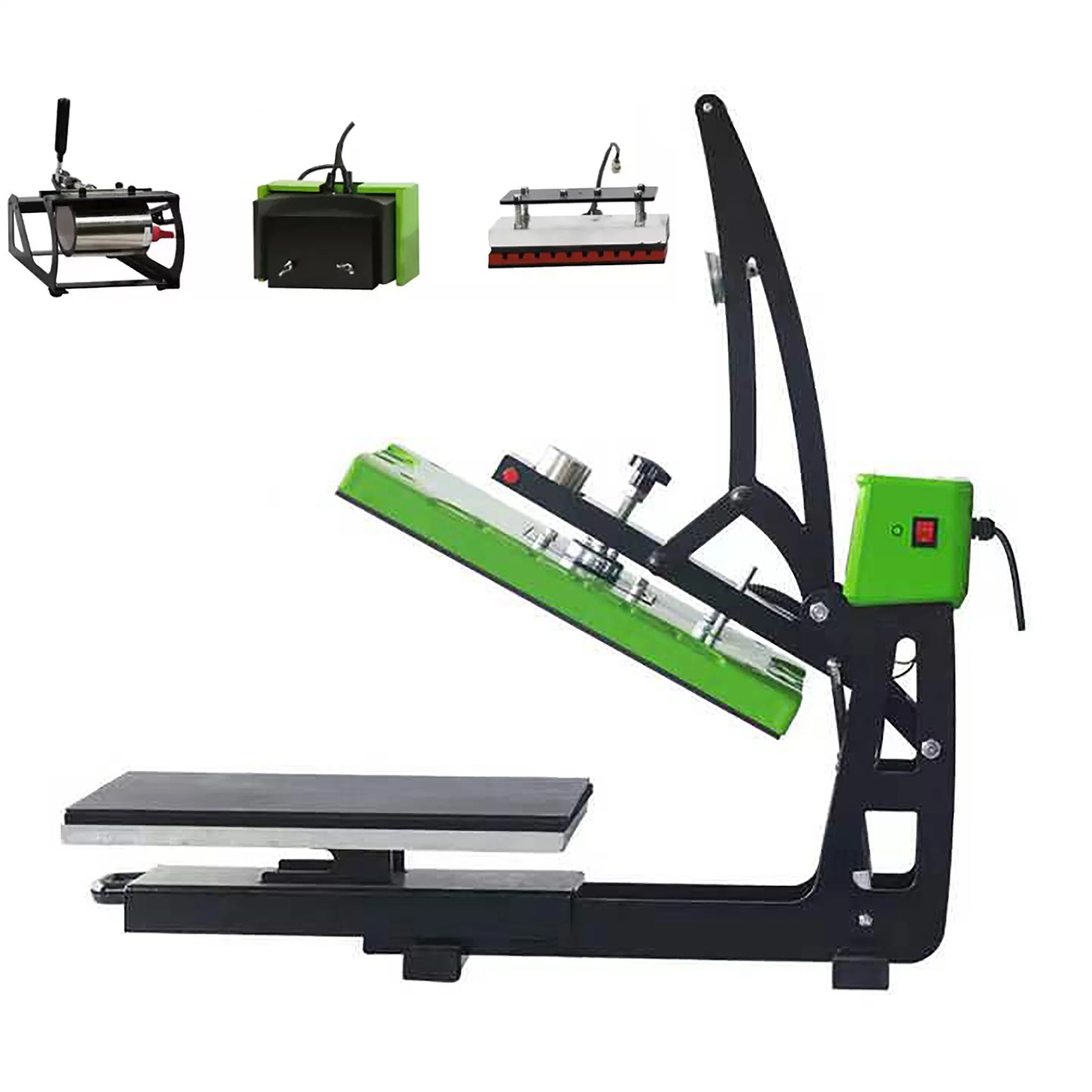 38 * 38 cm 15" * 15" polegadas com aprovação CE SGS abertura automática multifunções 4 Em 1 Máquina Combo Heat Press para T-shirt Tug Pen &amp;Cap