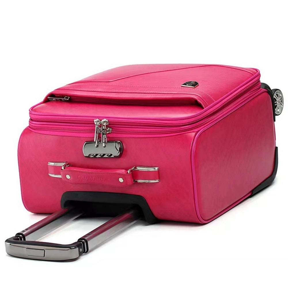 Suitcase Trolley Case Bag Retro Small Cabin Travel Suitcase Leather Luggage Wbb14580