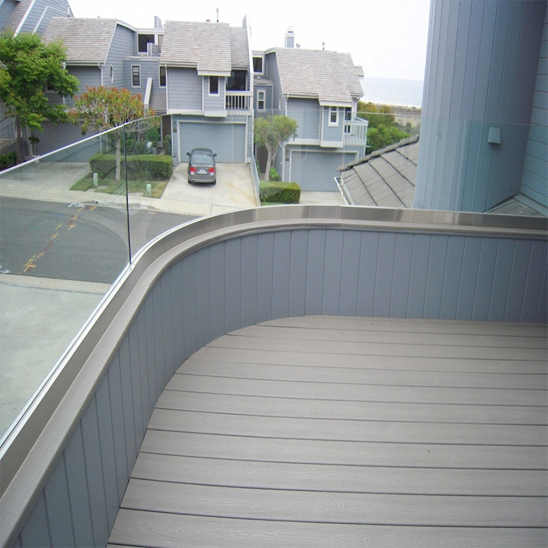 Aluminium U Base Shoe Railing System for 10-15mm Glass