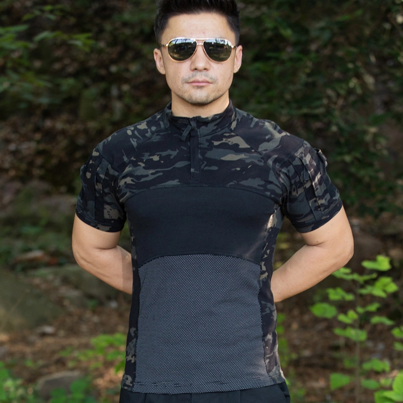 Tactical Camouflage Short Sleeve Combat Shirt Frog Suit Man Summer Soft and Breathable Short Sleeve Frog Shirt Clothes