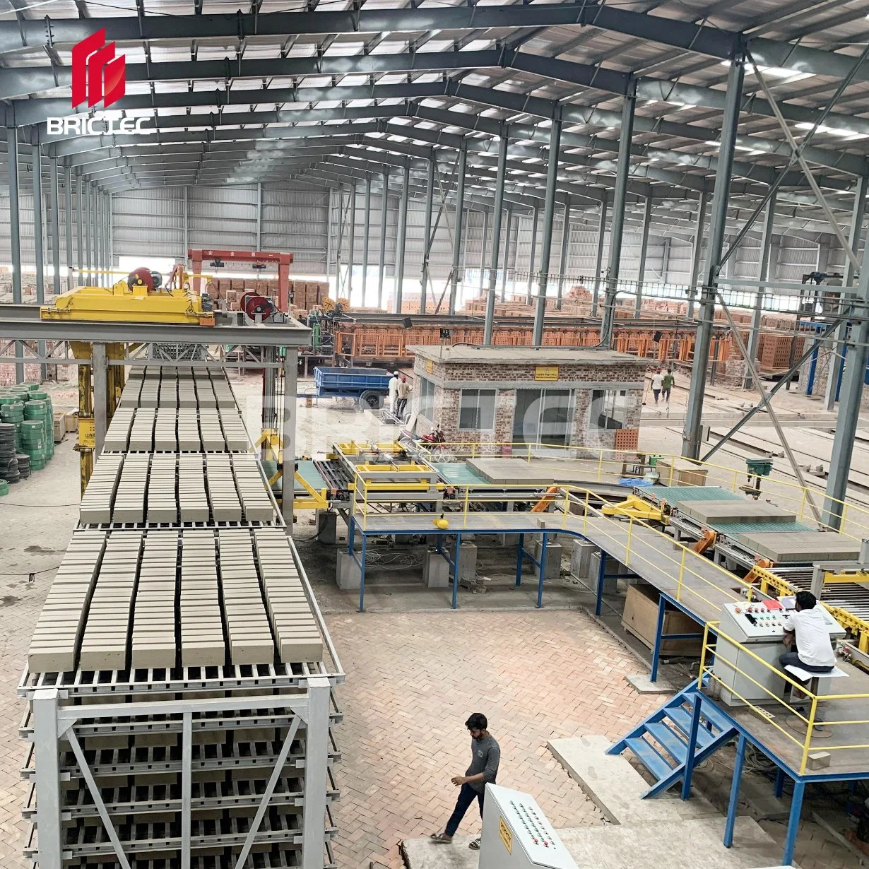 Brick Making Factory with Automatic Rack Drying System