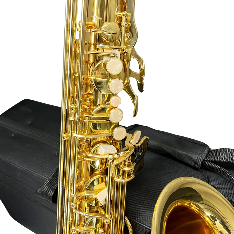 Aierai Factory Whoiesale Price Yellow Brass Bb Keys Tenor Saxophone with Case