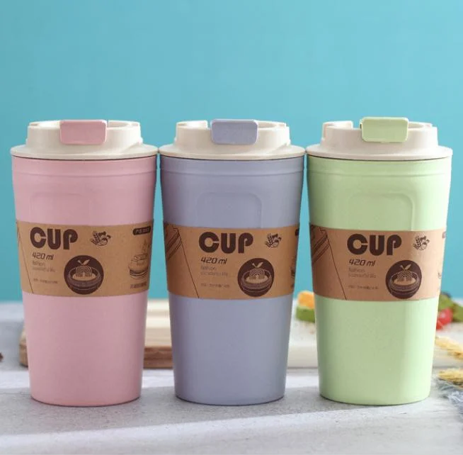 Eco Friendly Products Drinking Coffee Biodegradable Bamboo Fiber Cup Wheat Straw Water Cup