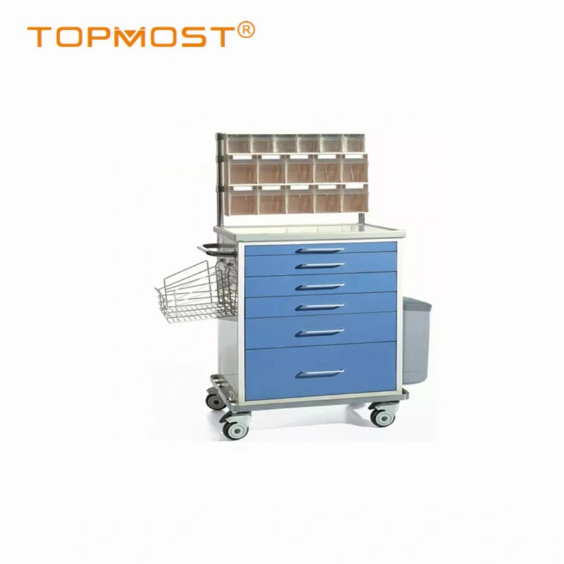 Material de acero Carro médico / Trolley de emergencia / Trolley de enfermería para Hospital