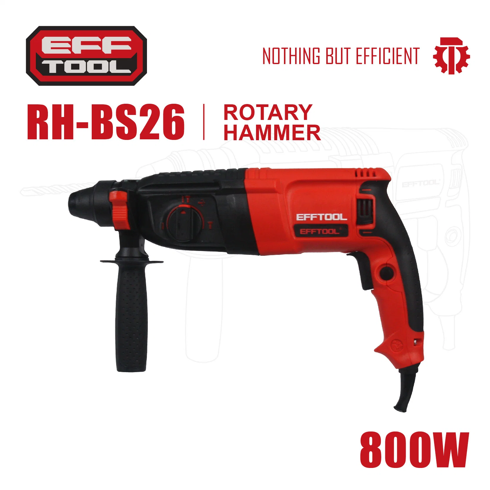 Efftool Professional Popular Electric Rotary Hammer 3 Function Drill Hammer