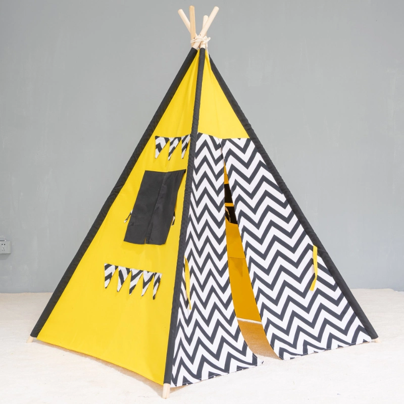 Customized Hot Selling Furniture for Children's Indoor Canvas Tents with Wooden Poles