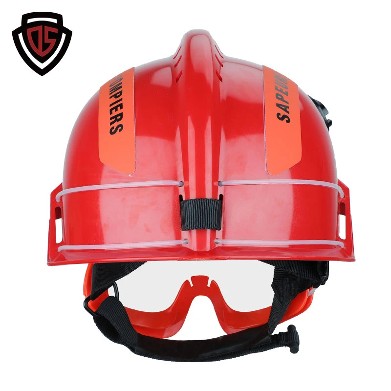 Double Safe Fire Fighting Protective Flame Retardant Emergency Heat Resistant Rescue Safety Helmet for Fireman