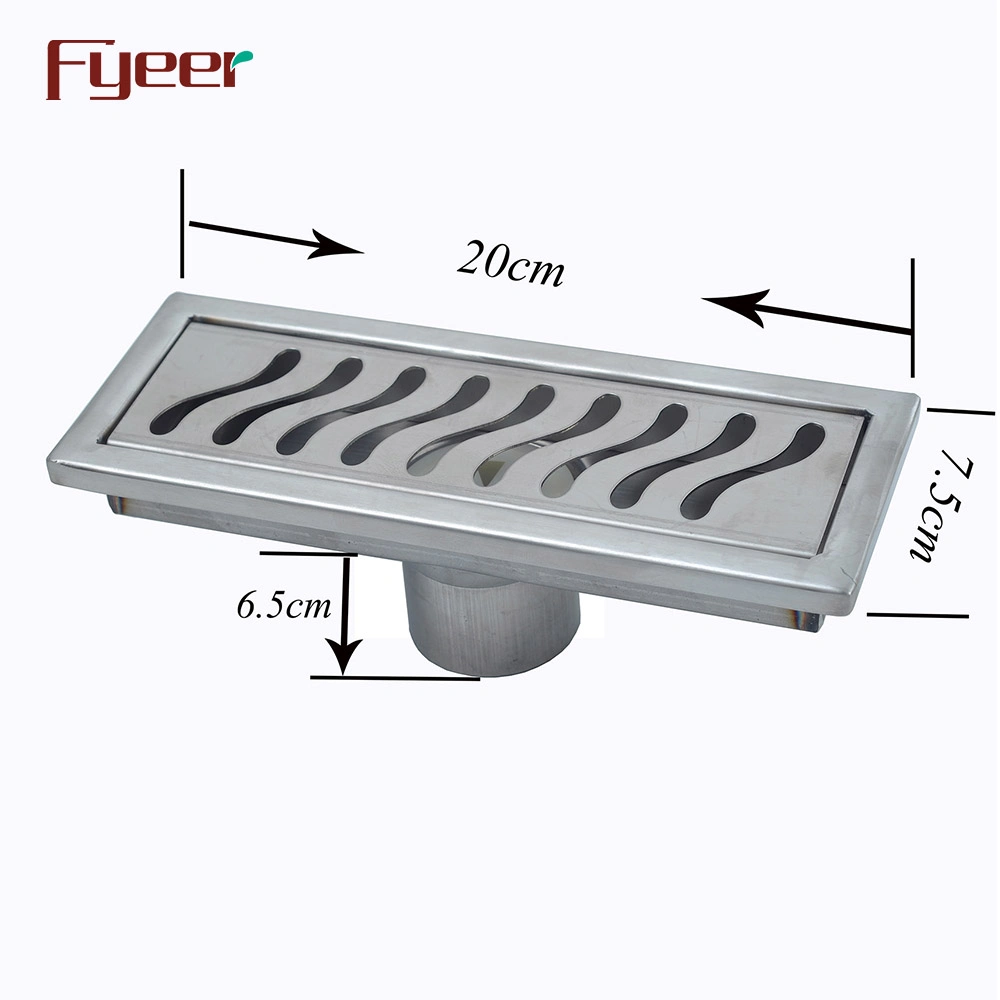 Fyeer Stainless Steel Bathroom Long Linear Floor Drain (FD15020)