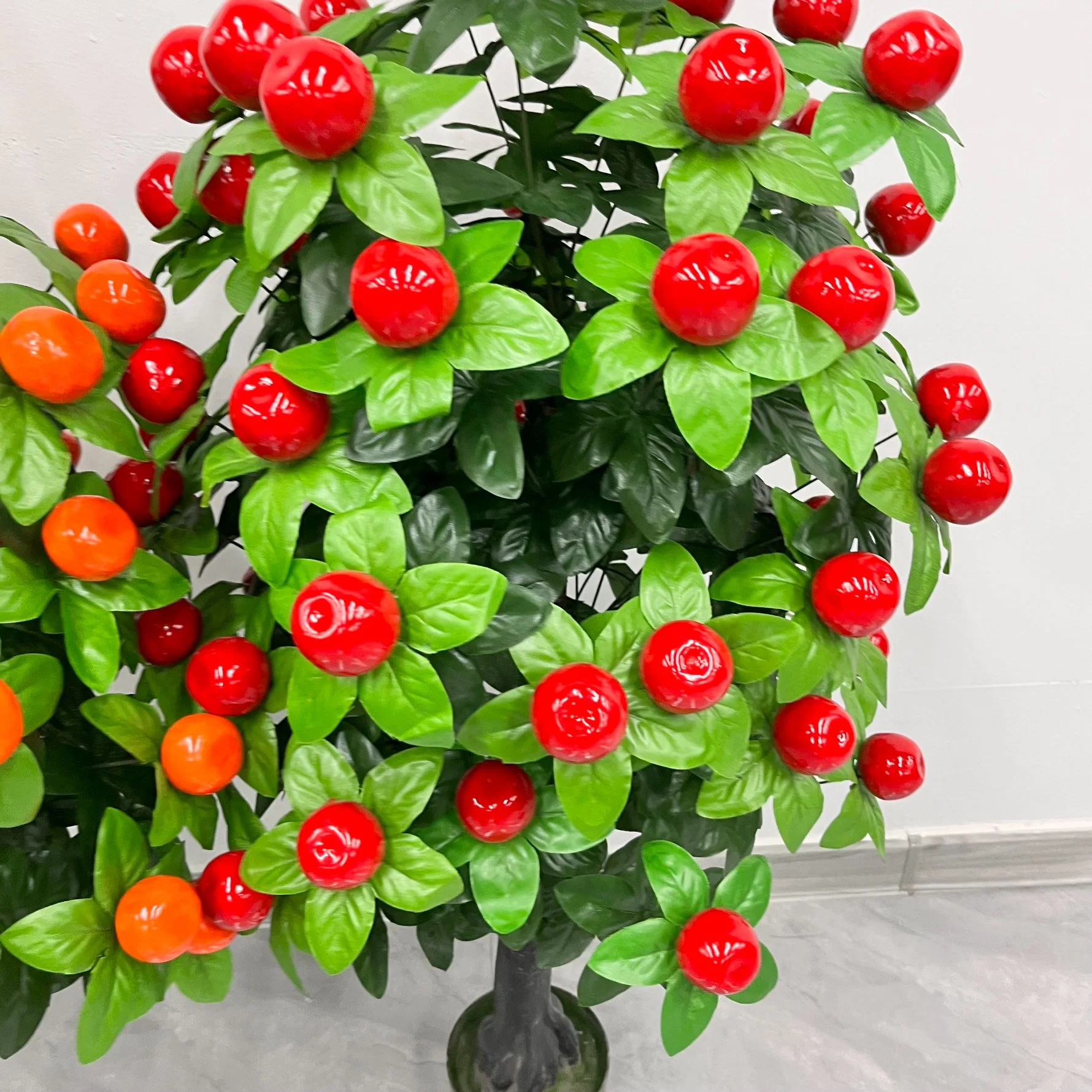 Nearly Nature 57 Red Peace Apples Customizable Artificial Simulation Decorative Plant Fruit Tree