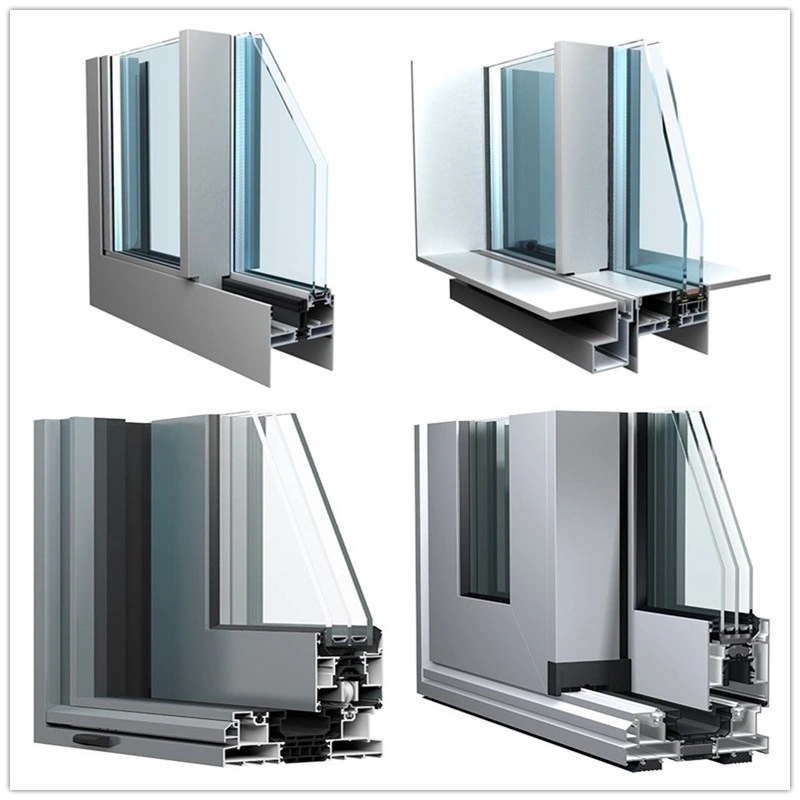 Glass Aluminium Windows and Aluminum Frame Sliding Doors Price List Per M2 Square Meter Cheap in China