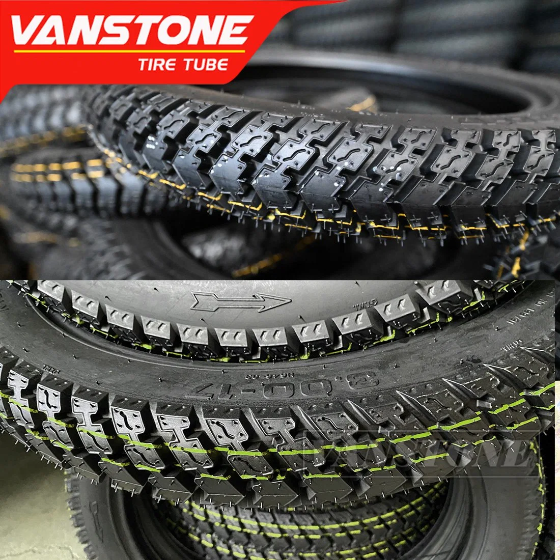 Scooter Pneu Tubeless de qualité supérieure en caoutchouc naturel pour pneu de moto 3.00-17 3.00-18.