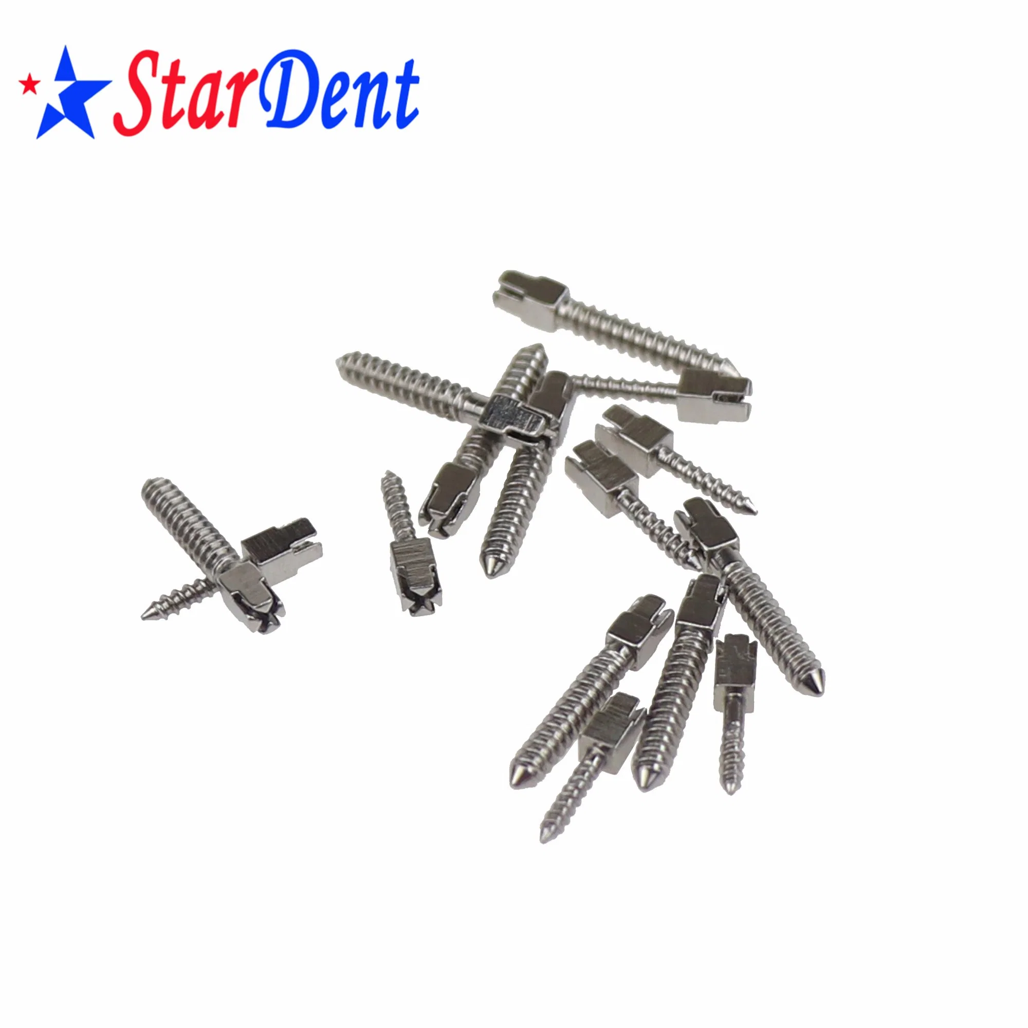 Hot Sale Dental Materials Golden and Sliver Stainless Steel Implant Conical Screw Posts