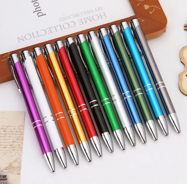 Custom Logo Advertising Office Aluminum Metal Ball Point Pen